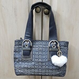 Coach Micro Signature Denim Soho Shoulder Bag